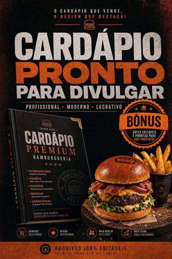 Cardápio Pronto para Divulgar